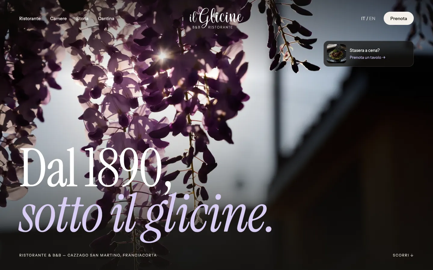 Sito web di Il Glicine Franciacorta